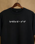 a² - b² = Black Oversized T-shirt