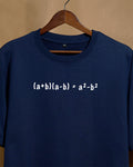a² - b² = Navy Blue Oversized T-shirt
