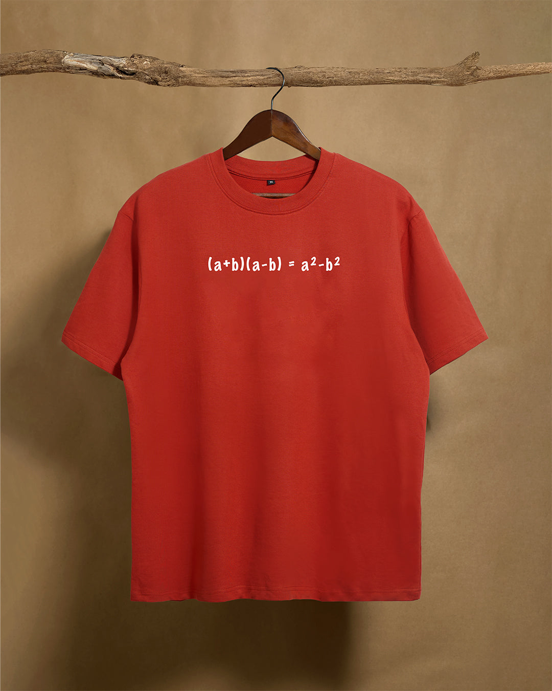 a² - b² = Brick Red Oversized T-shirt
