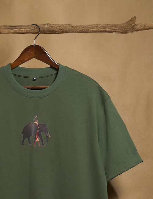 Aana Forest Green Oversized T-shirt
