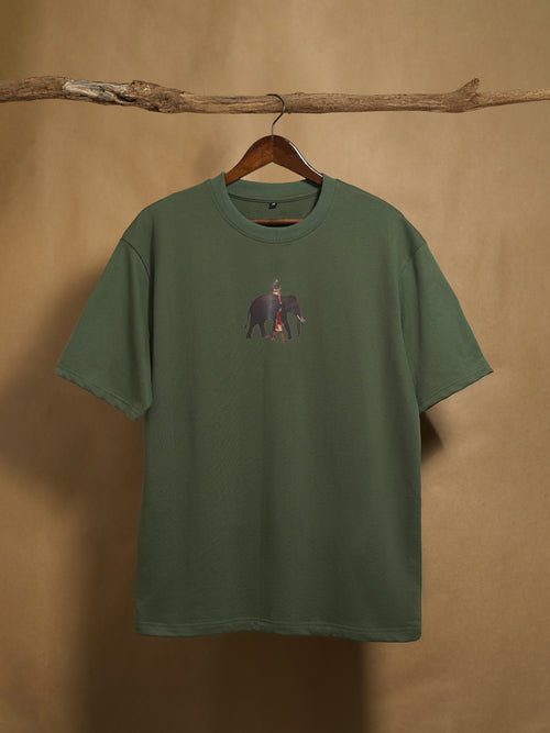 Aana Forest Green Oversized T-shirt