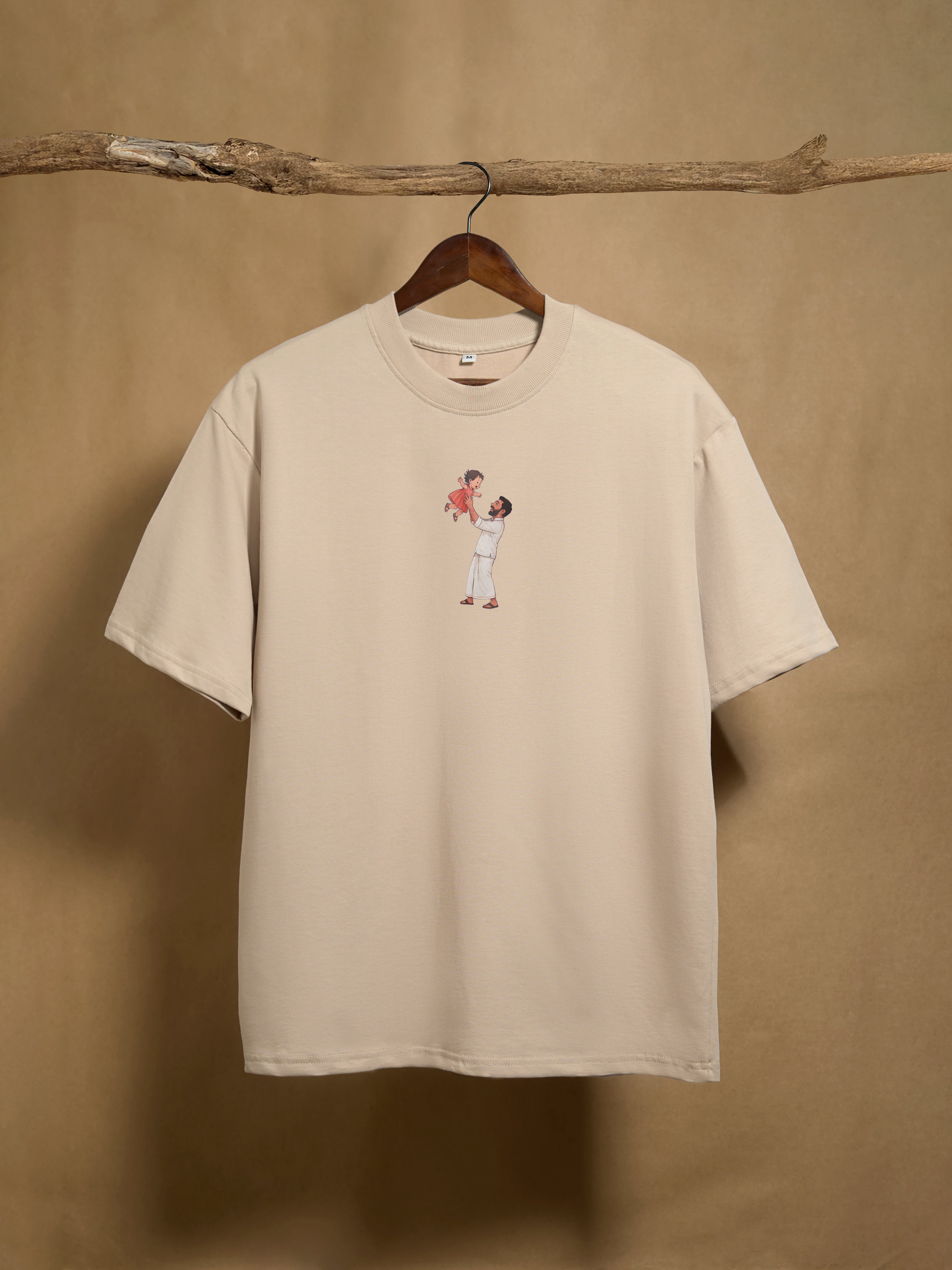 Achan Beige Oversized T-shirt - Peyth