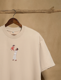 Achan Beige Oversized T-shirt - Peyth