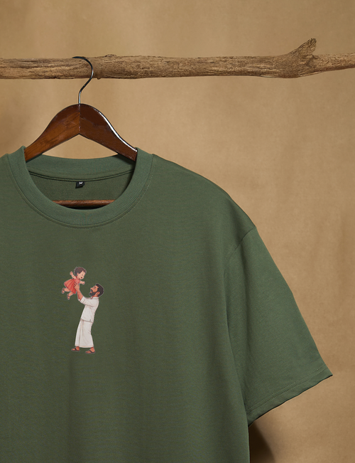 Achan Forest Green Oversized T-shirt - Peyth