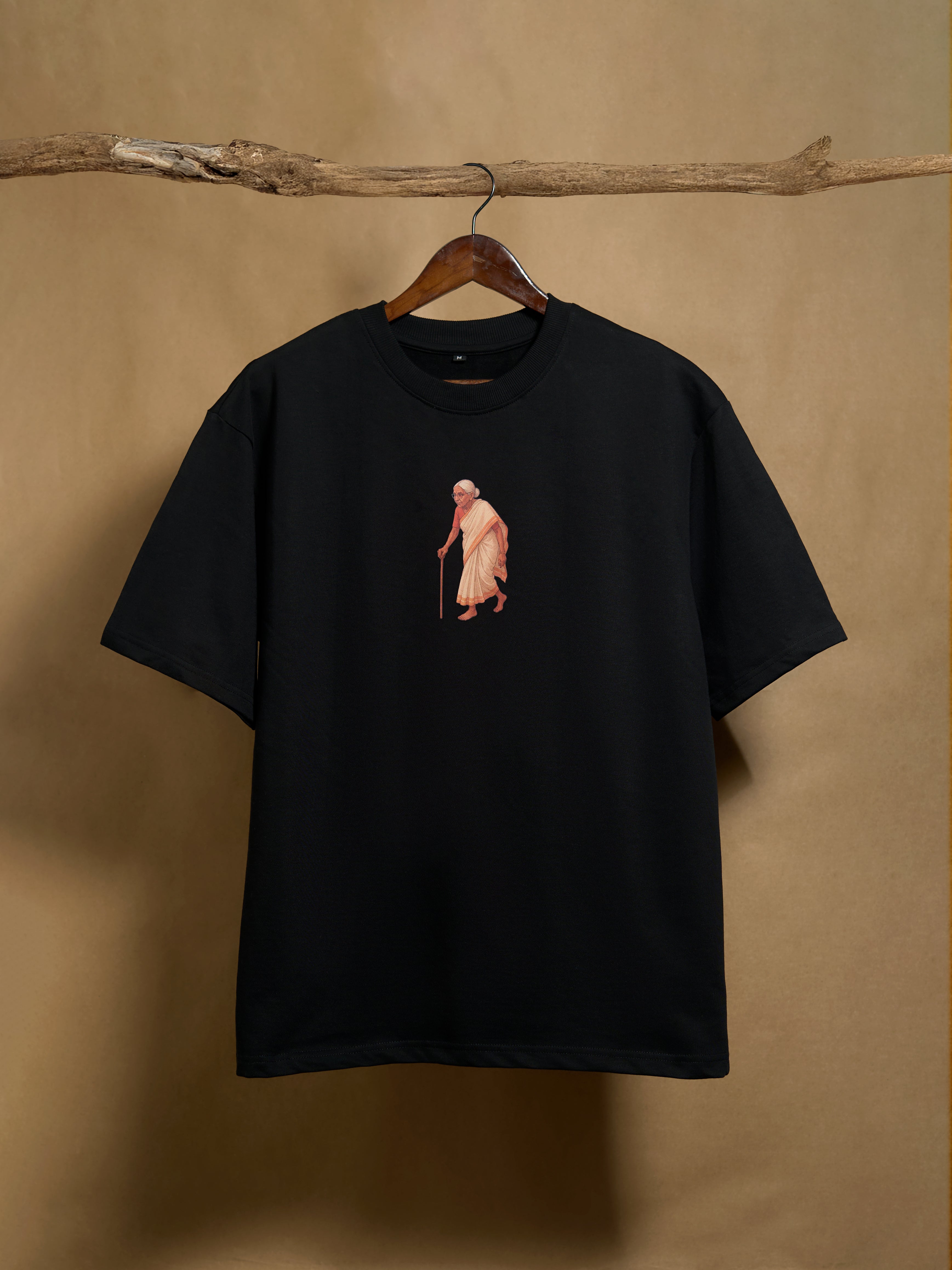 Ammuma Black Oversized T shirt - Peyth
