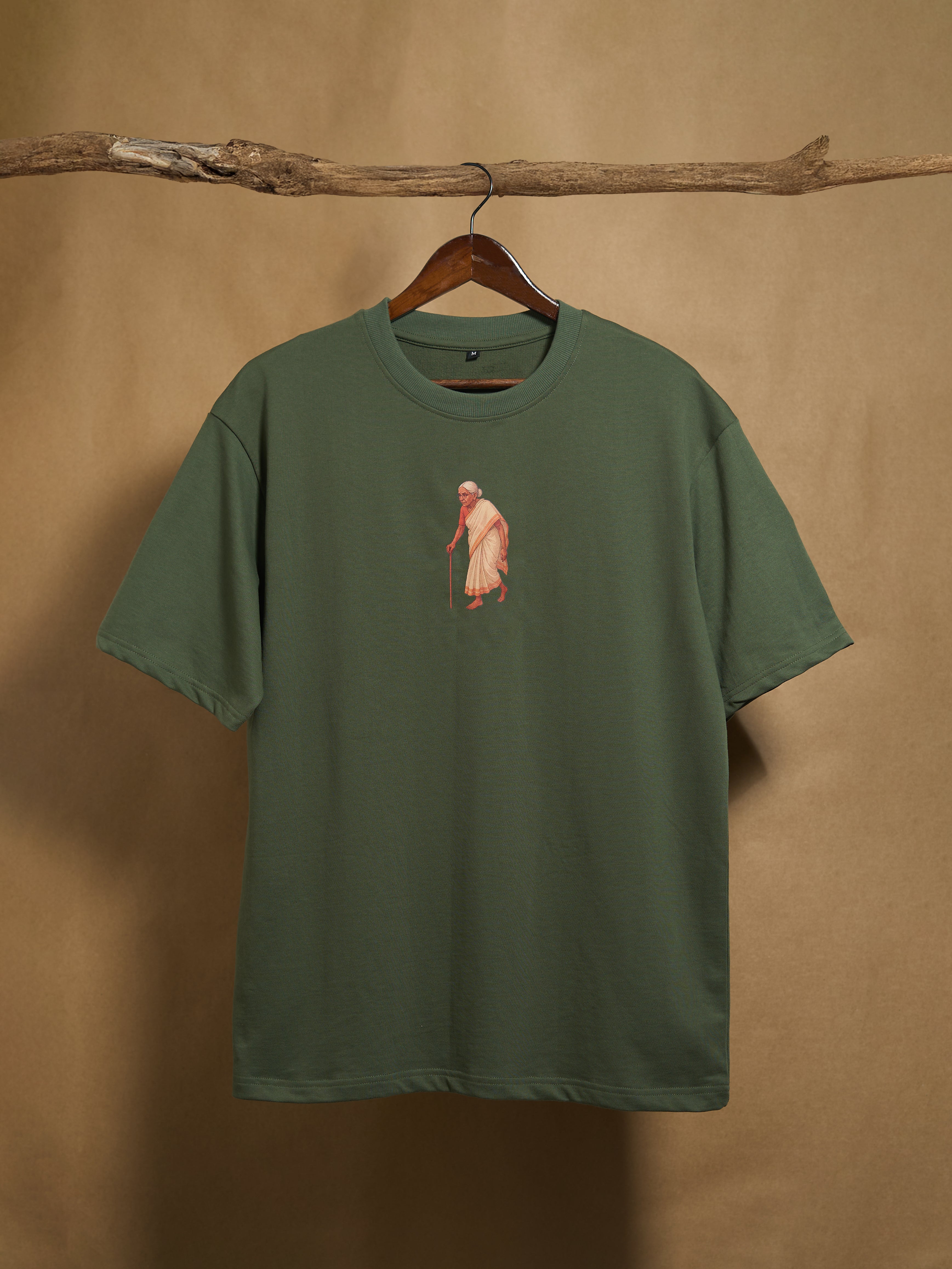 Ammuma Forest Green Oversized T shirt - Peyth