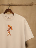 Vamanan Beige Unisex Oversized 240GSM T-shirt 100% Combed Cotton