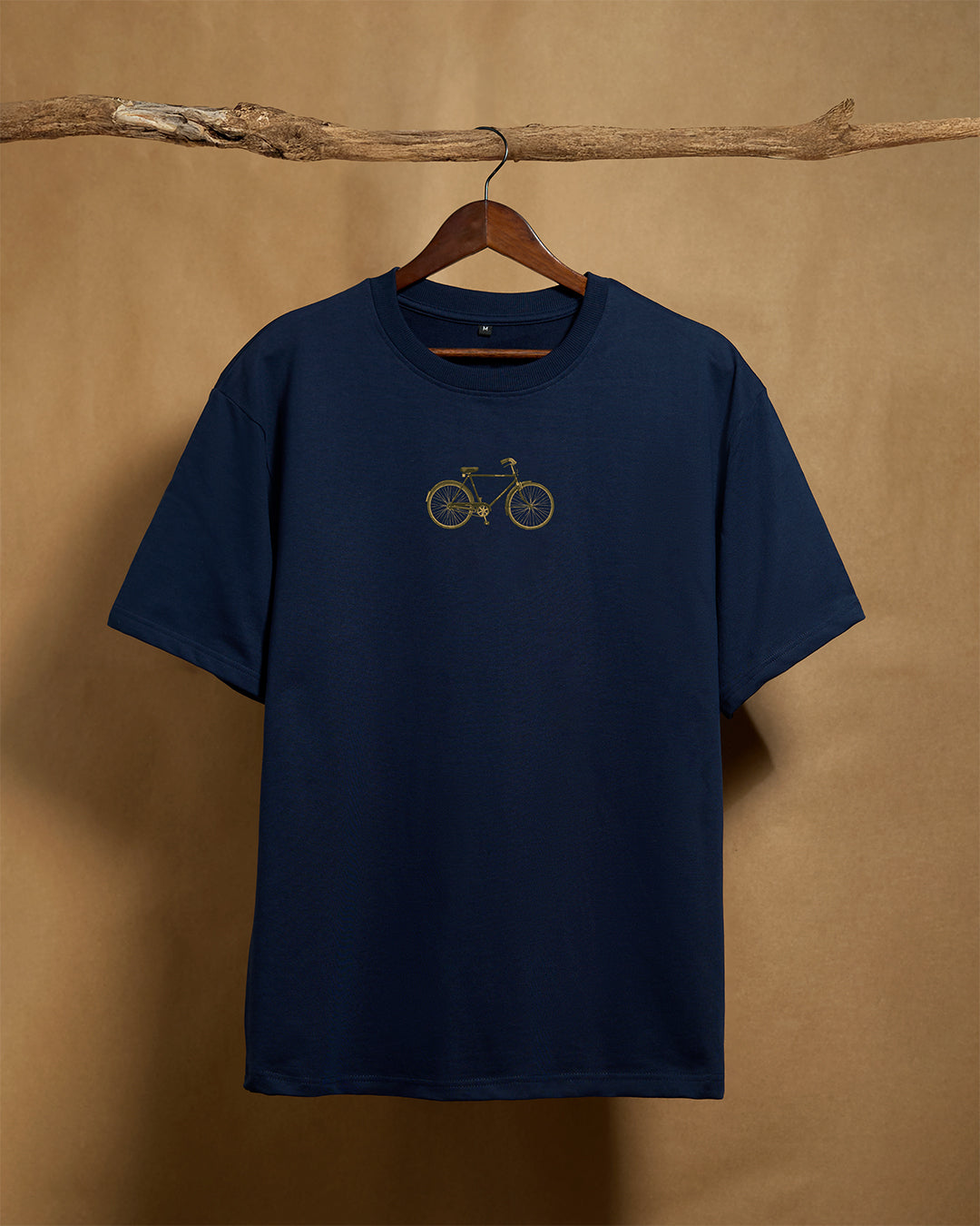 Bicycle Navy Blue Oversized 240GSM T-shirt - Peyth