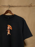 Vamanan Black Unisex Oversized 240GSM T-shirt 100% Combed Cotton