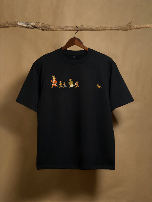 A Carol Black 240GSM Oversized T-Shirt - Peyth