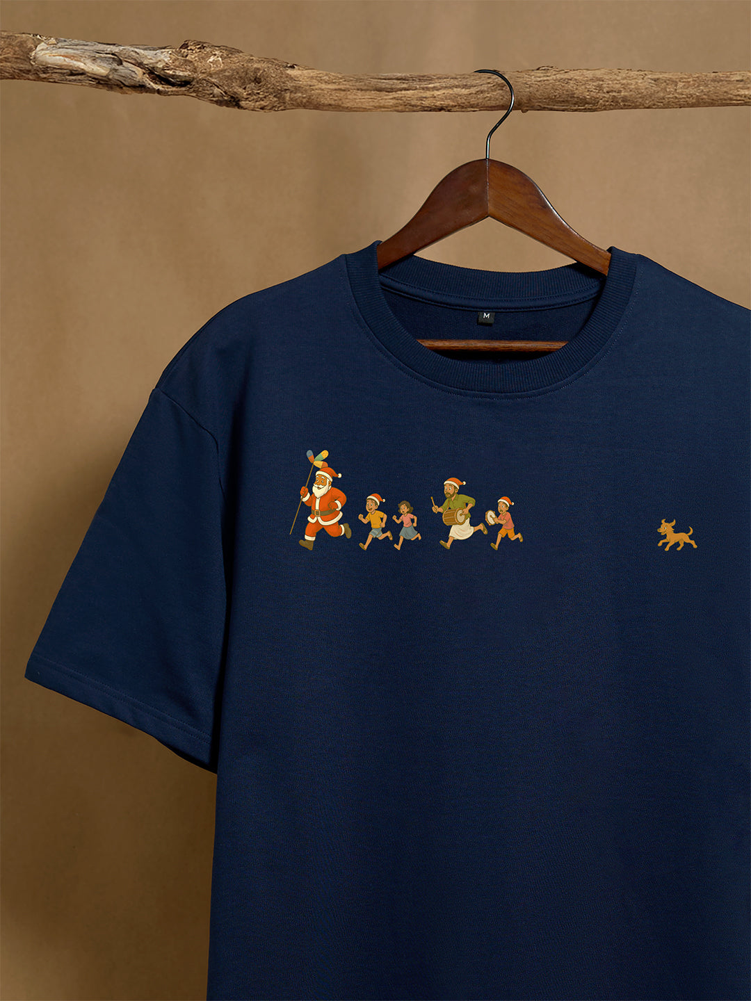 A Carol Navy Blue 240GSM Oversized T-Shirt - Peyth