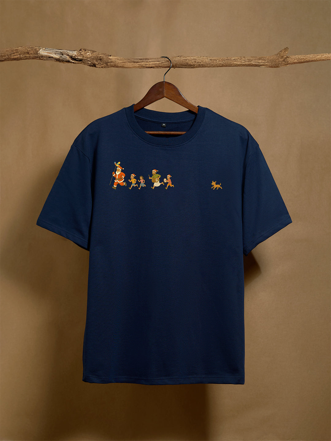 A Carol Navy Blue 240GSM Oversized T-Shirt - Peyth