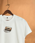 Cassette White 180gsm Regular Fit T-Shirt - Peyth