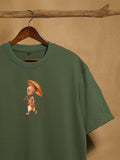 Vamanan Forest Green Unisex Oversized 240GSM T-shirt 100% Combed Cotton