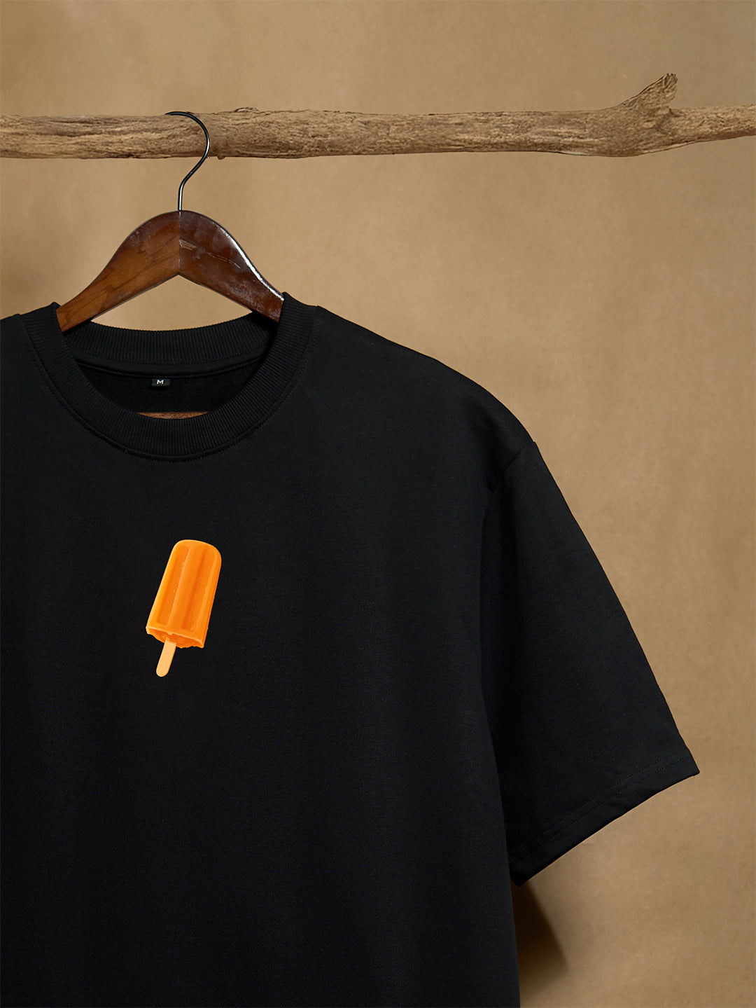 Sick Ice Black 100% Combed Cotton 240GSM Oversized T-shirt - Peyth