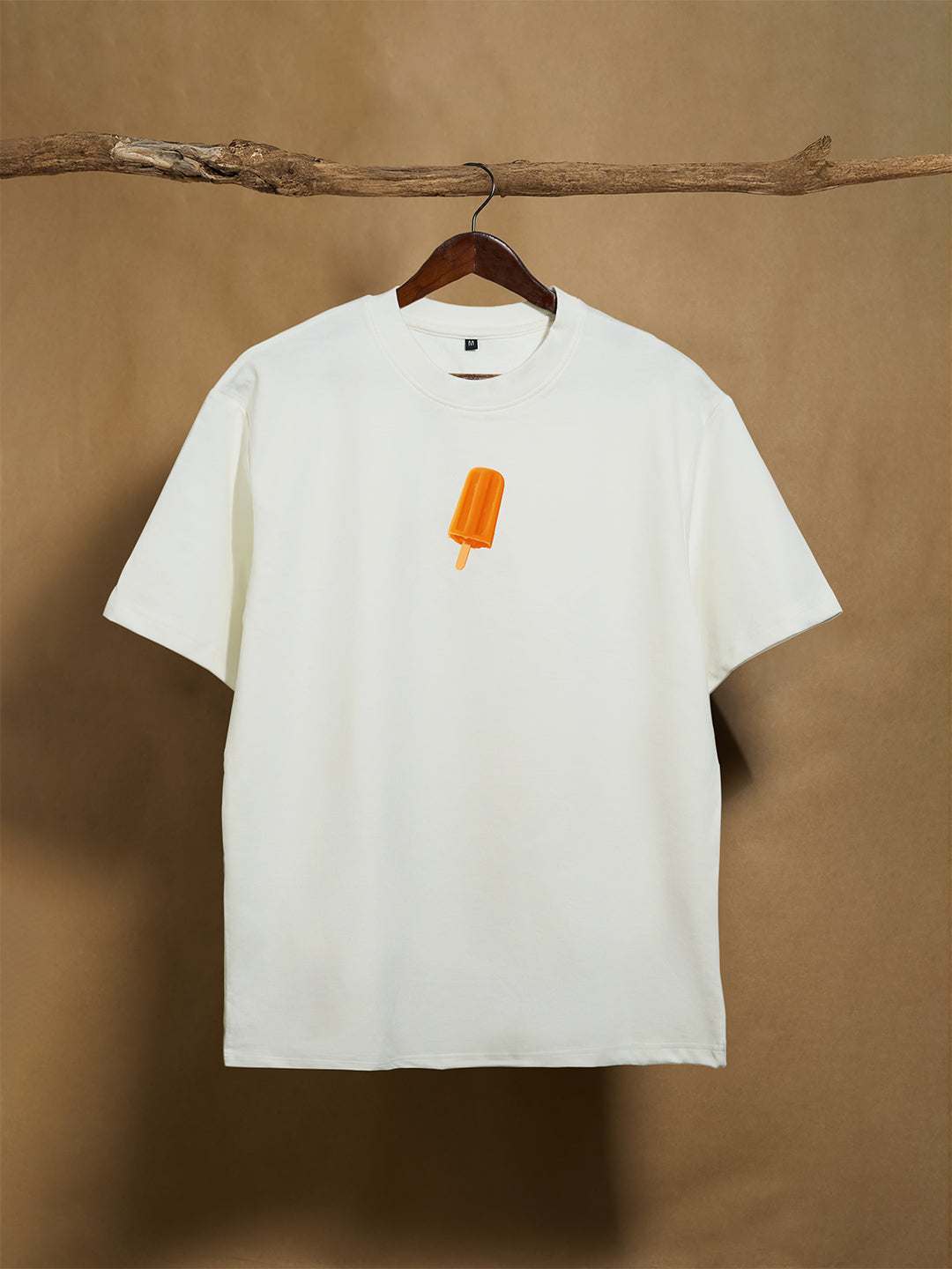 Stick Ice White 100% Combed Cotton 240GSM Oversized T-shirt - Peyth