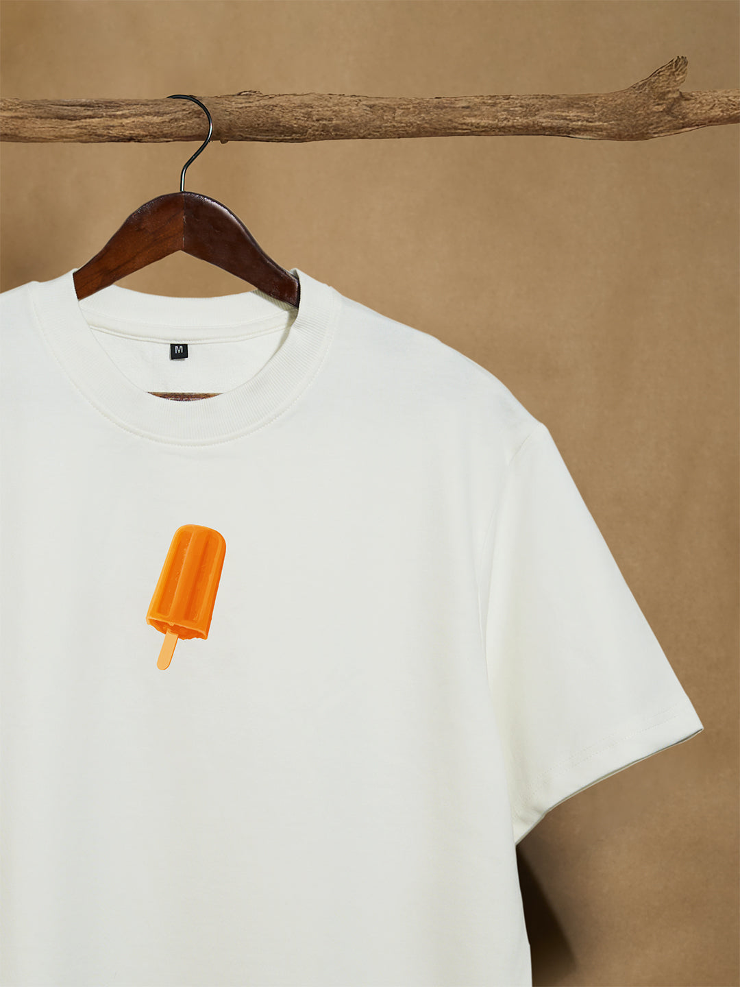 Stick Ice White 100% Combed Cotton 240GSM Oversized T-shirt - Peyth
