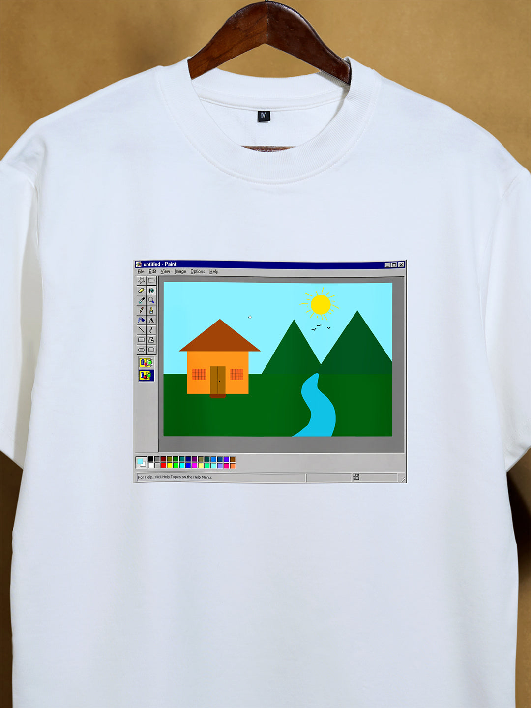 MS White Paint Oversize T-shirt 240GSM