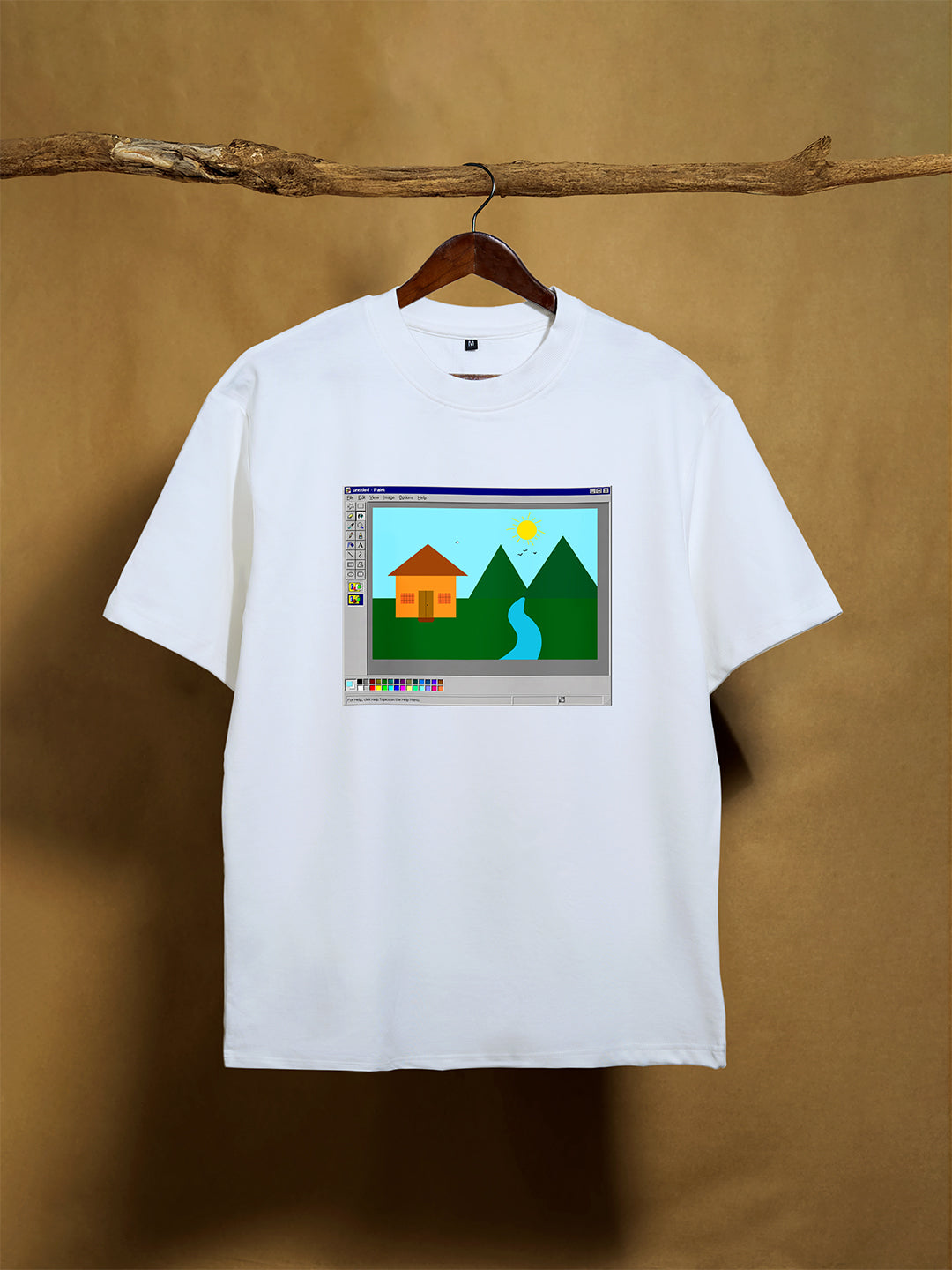 MS White Paint Oversize T-shirt 240GSM