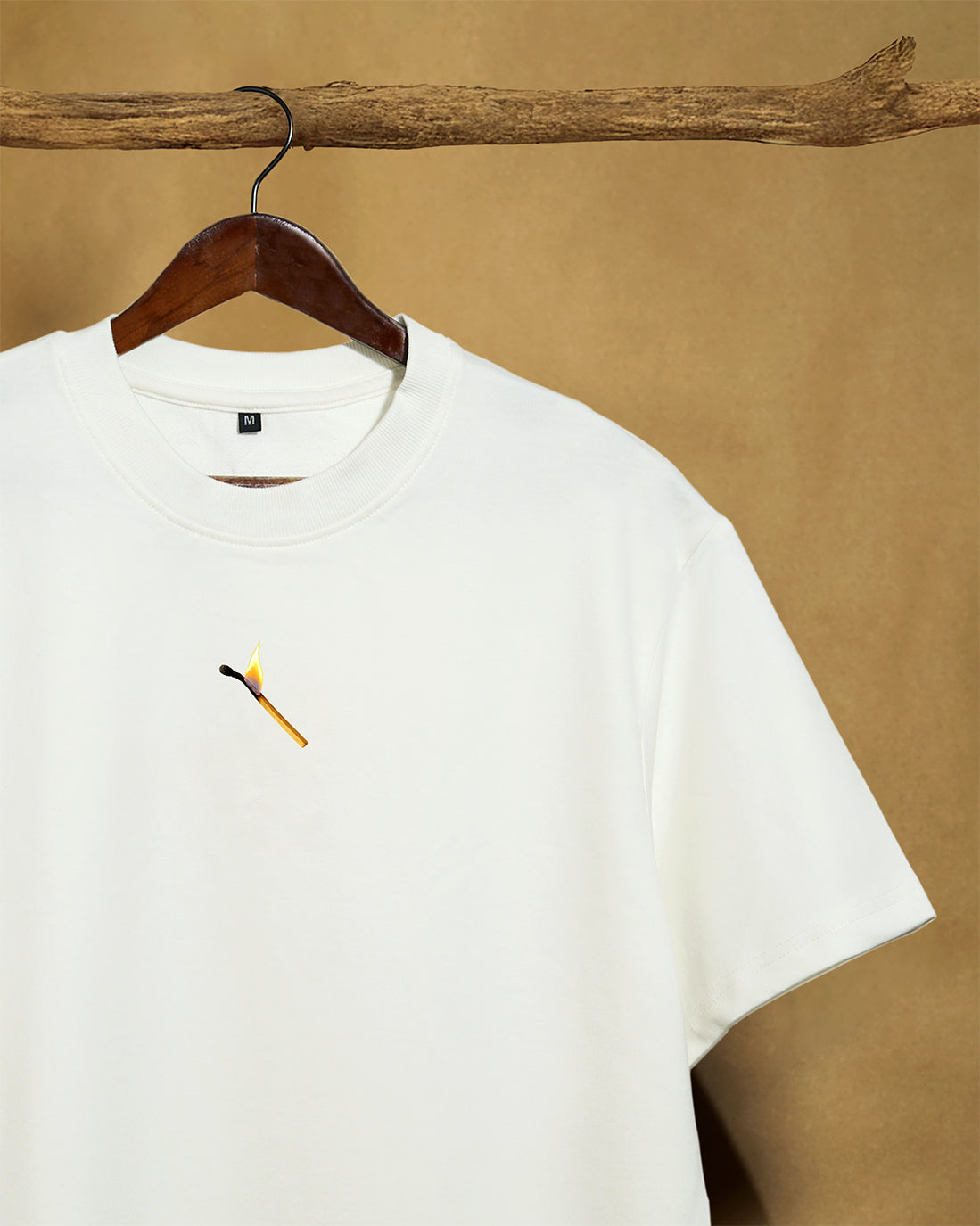 Theekkolli White 100% Combed Cotton 240 GSM Oversized T-shirt - Peyth