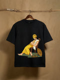 Sleepy Maveli Black 240GSM Unisex Oversized Classic T-Shirt