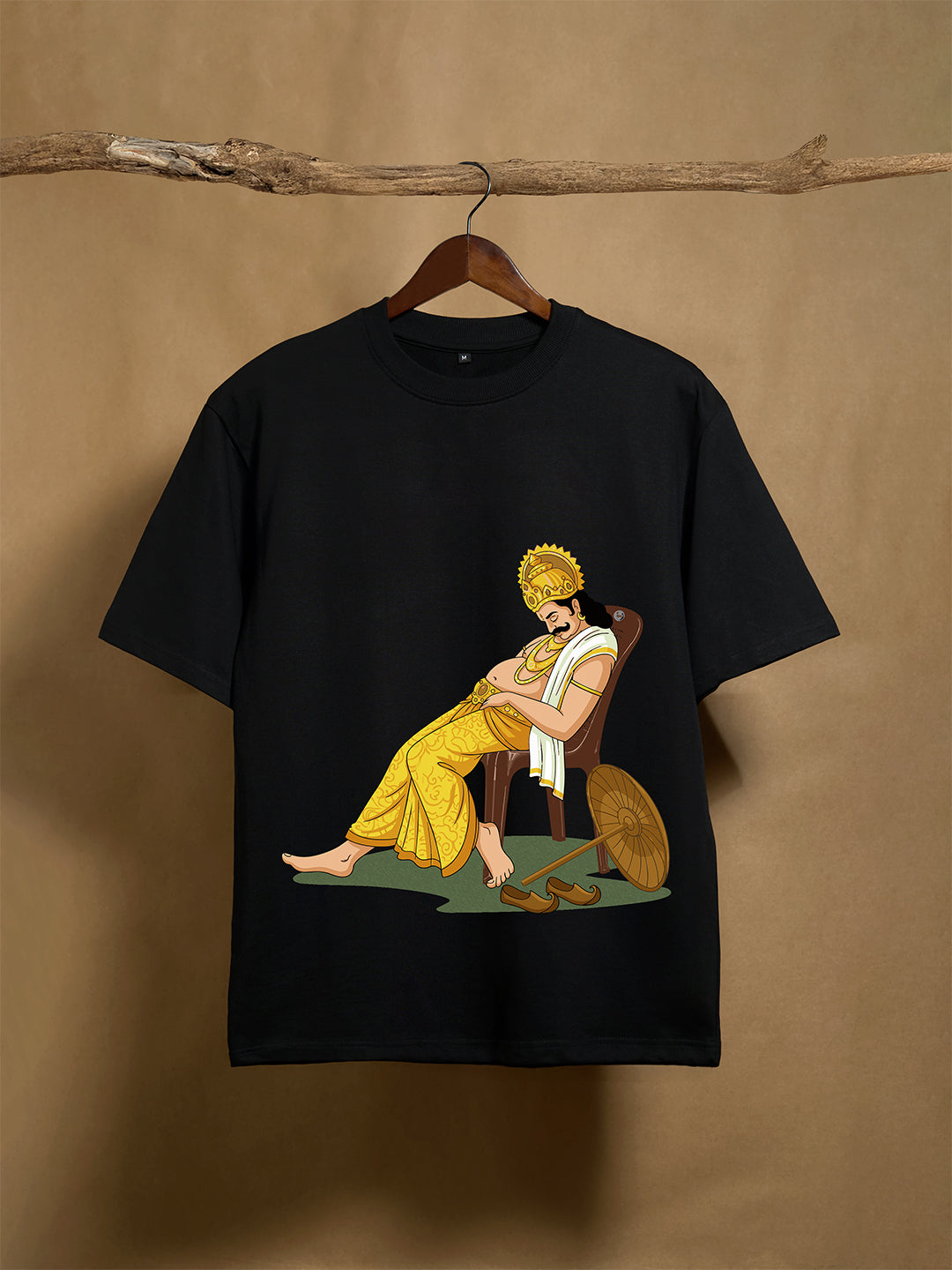 Sleepy Maveli Black 240GSM Unisex Oversized Classic T-Shirt
