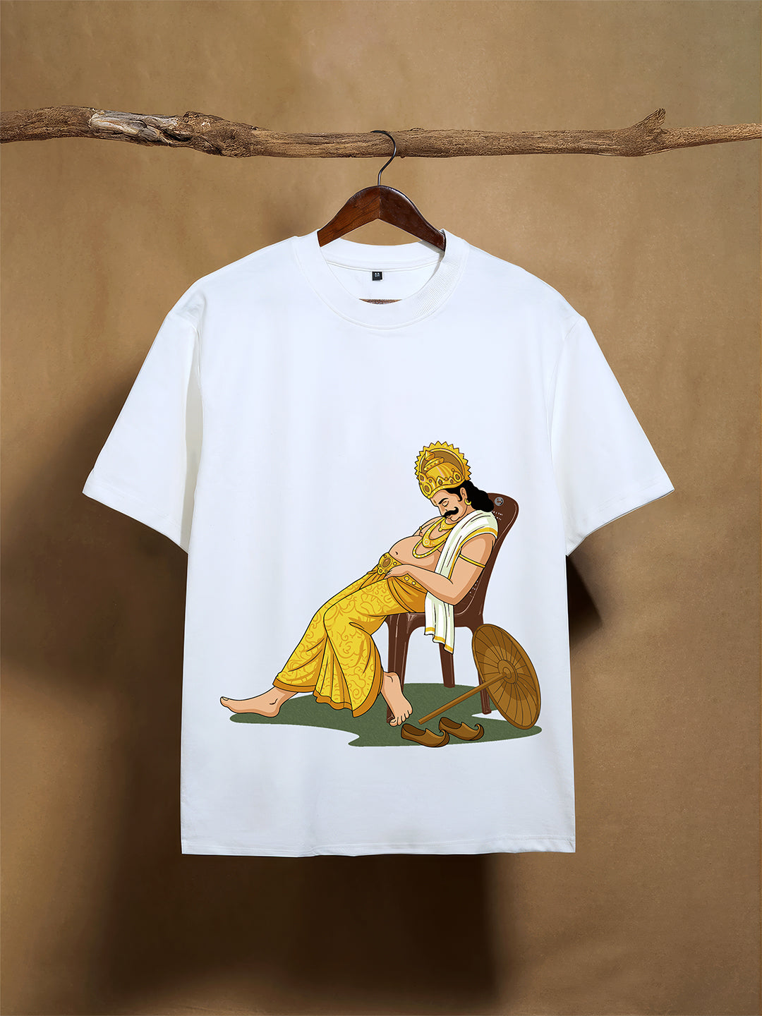Sleepy Maveli White 240GSM Unisex Oversized Classic T-Shirt
