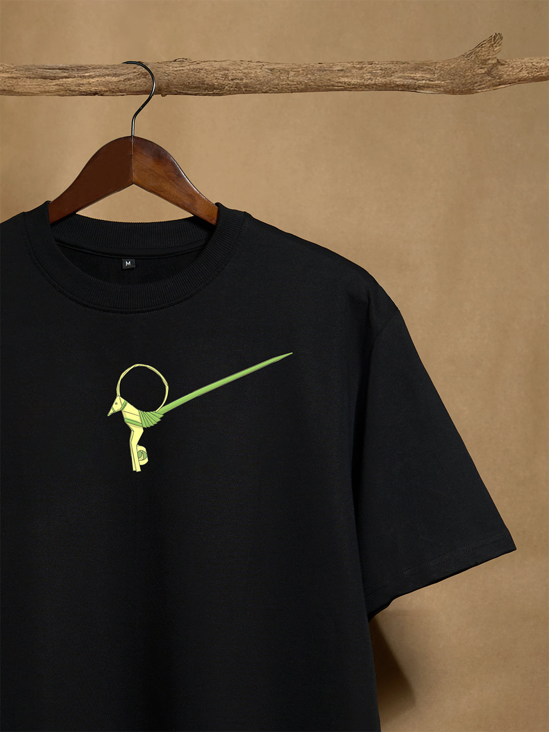 Ola Thatha Black 240GSM Oversizes T-Shirt - Peyth