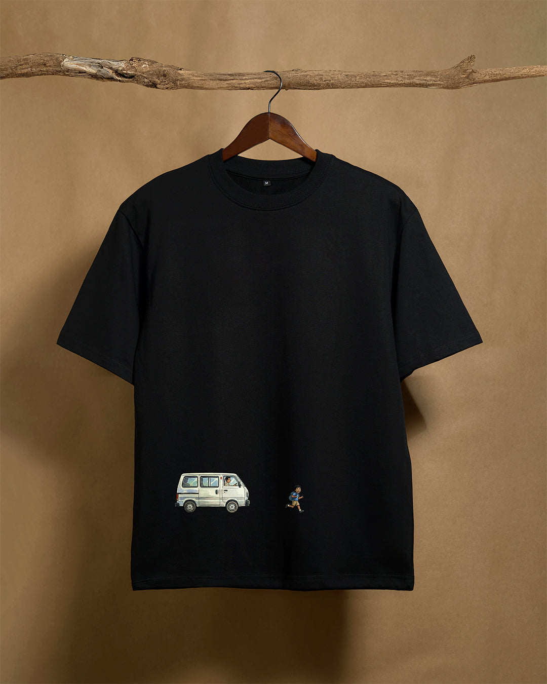 Just an Omni Black 240gsm Unisex Oversized T-Shirt - Peyth