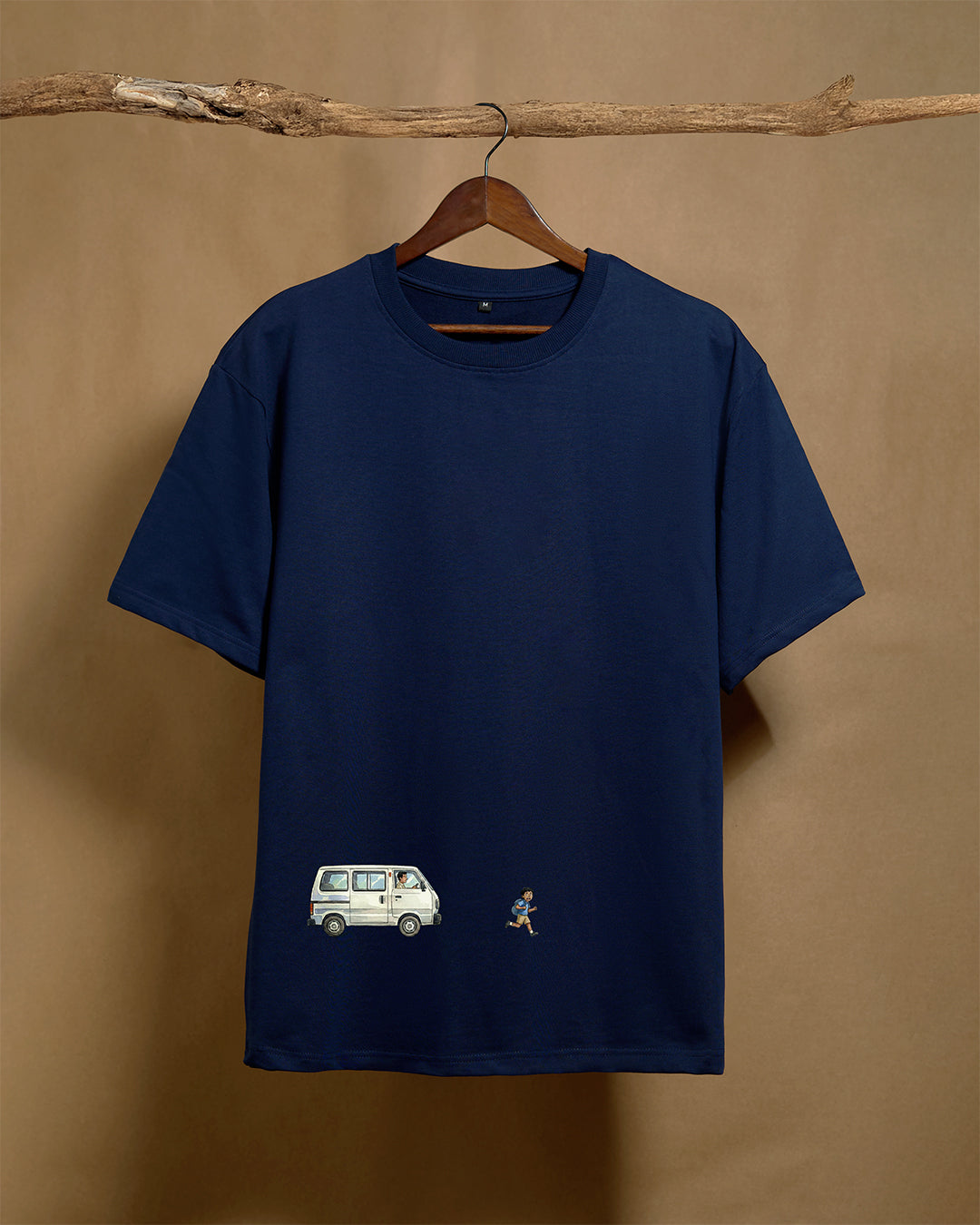 Just an Omni Navy Blue 240gsm Unisex Oversized T-Shirt - Peyth