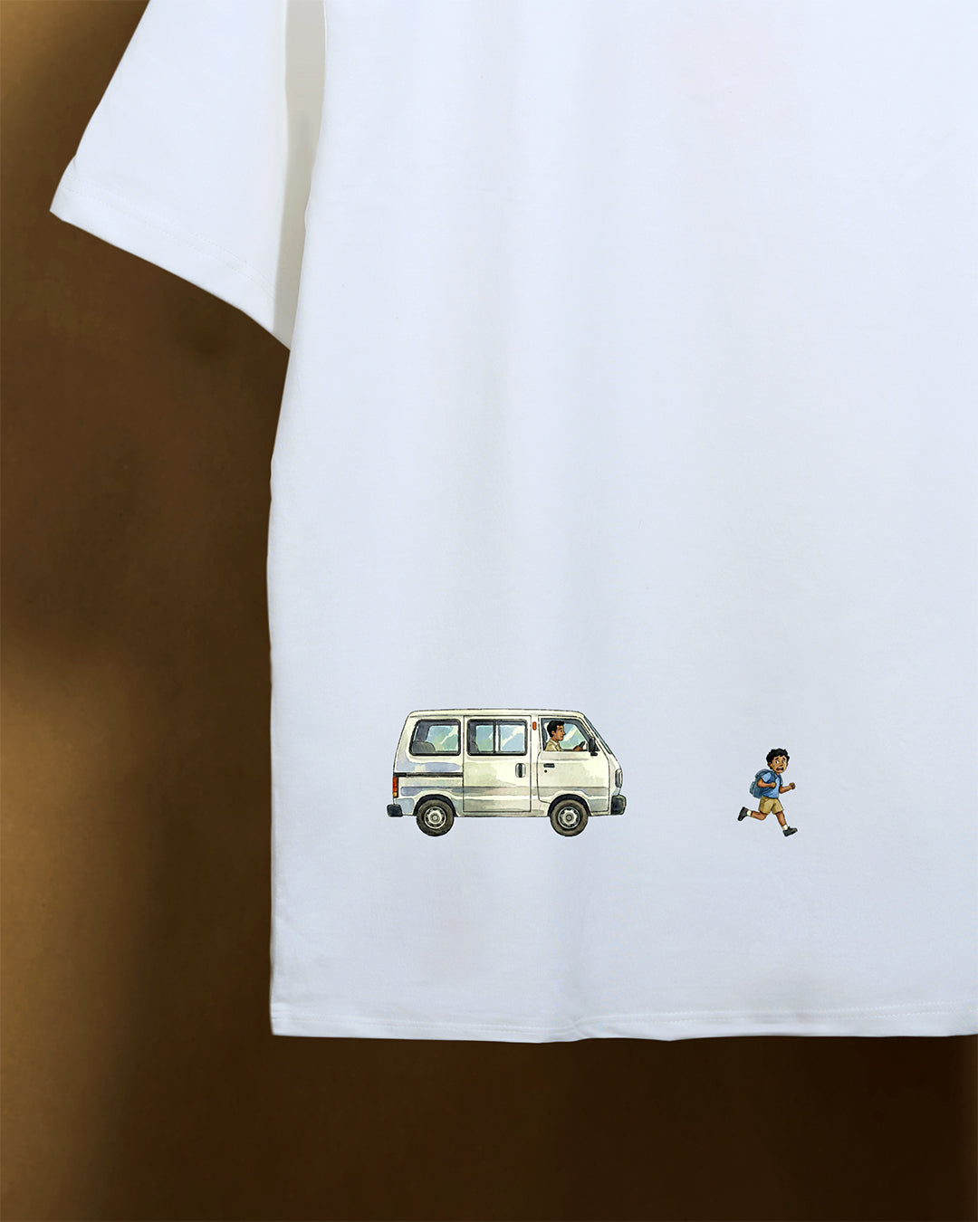 Just an Omni White 240gsm Unisex Oversized T-Shirt - Peyth