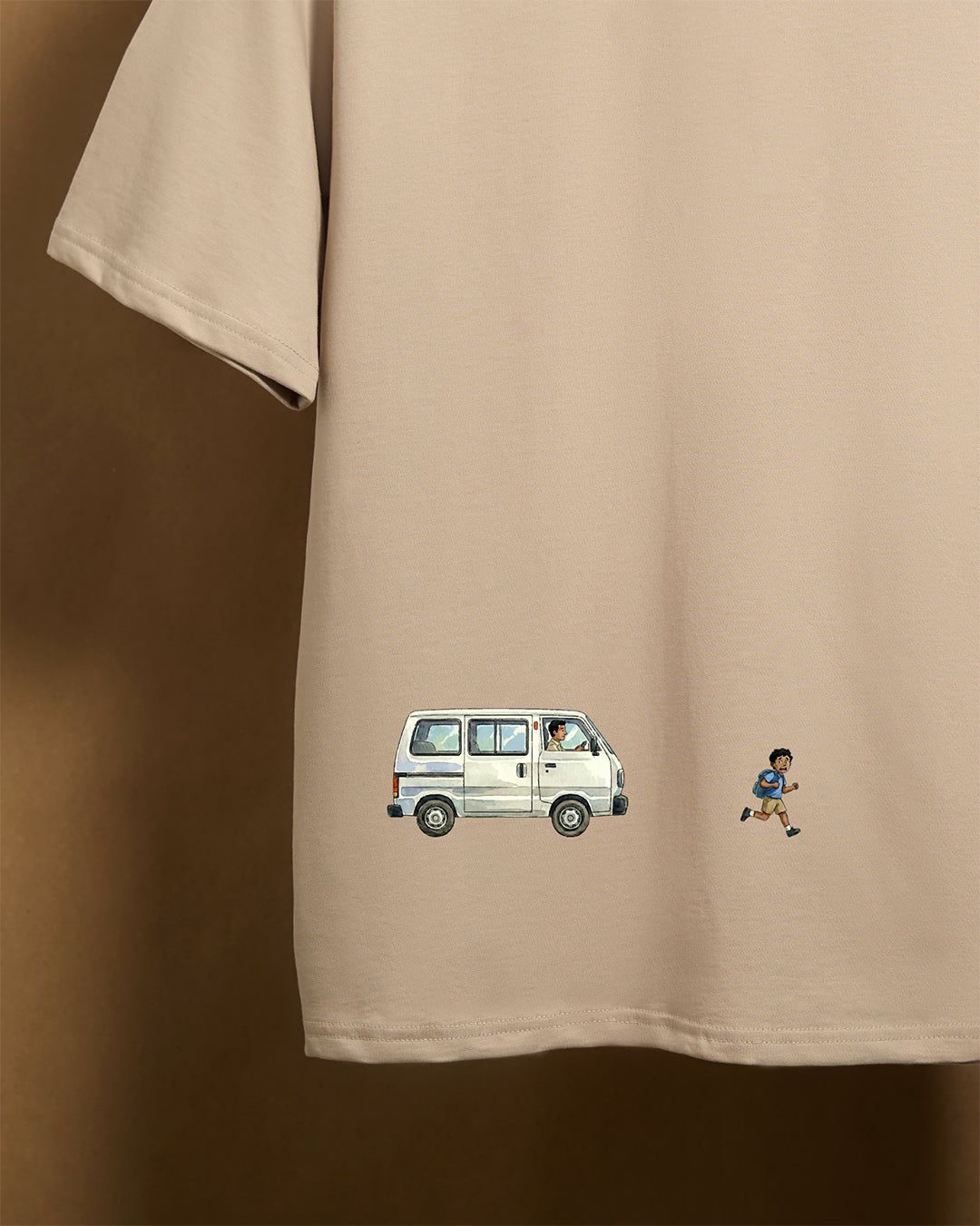 Just an Omni Beige 240gsm Unisex Oversized T-Shirt - Peyth