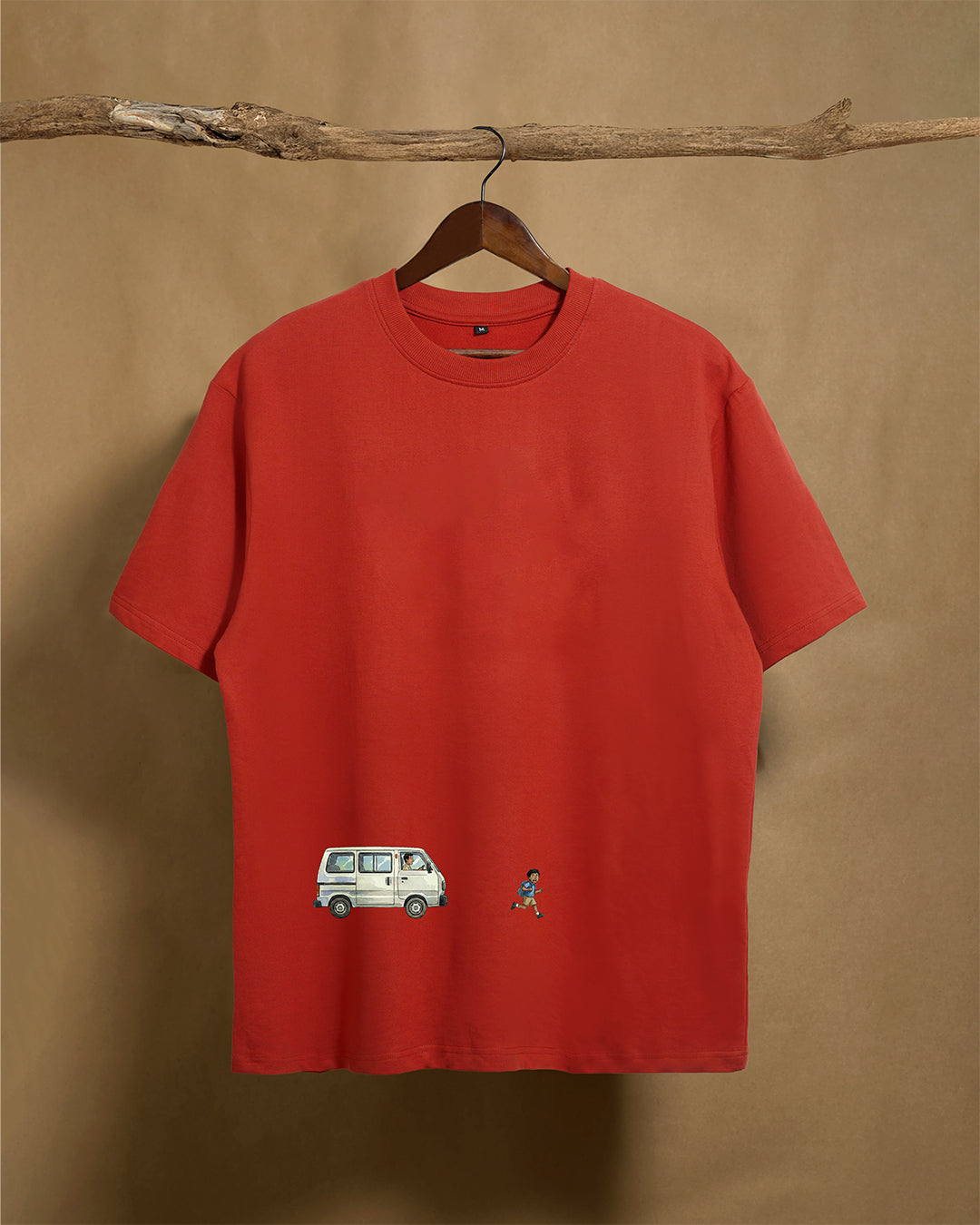 Just an Omni Brick Red 240gsm Unisex Oversized T-Shirt (Copy) - Peyth