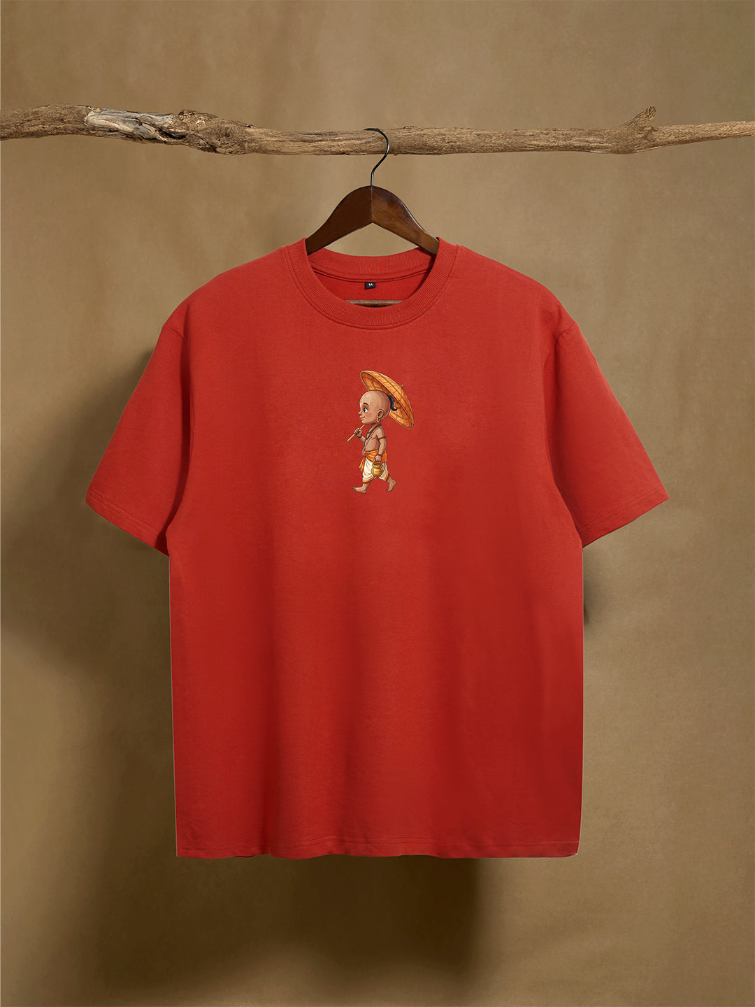 Vamanan Brick Red Unisex Oversized 240GSM T-shirt 100% Combed Cotton