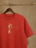 Vamanan Brick Red Unisex Oversized 240GSM T-shirt 100% Combed Cotton