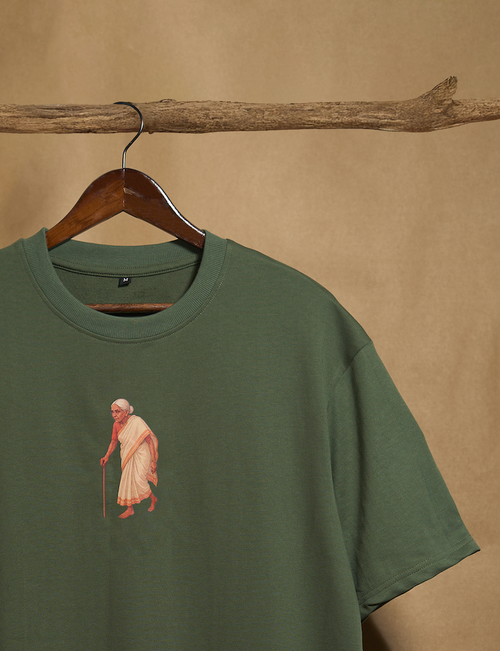 Ammuma Forest Green Oversized T shirt - Peyth
