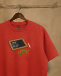 Slate Rhyme Brick Red Oversized T-Shirt