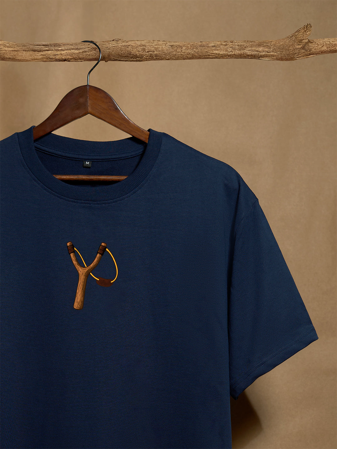 Slingshot / Kavana Navy Blue Oversize T-shirt 240GSM 100% Combed Cotton - Peyth