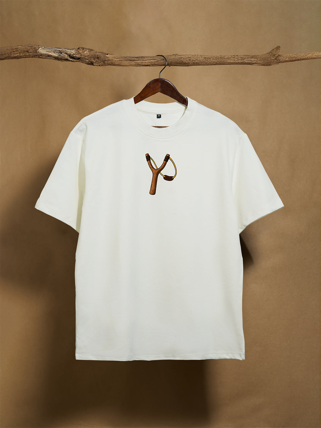 Slingshot / Kavana White Oversize T-shirt 240GSM 100% Combed Cotton - Peyth