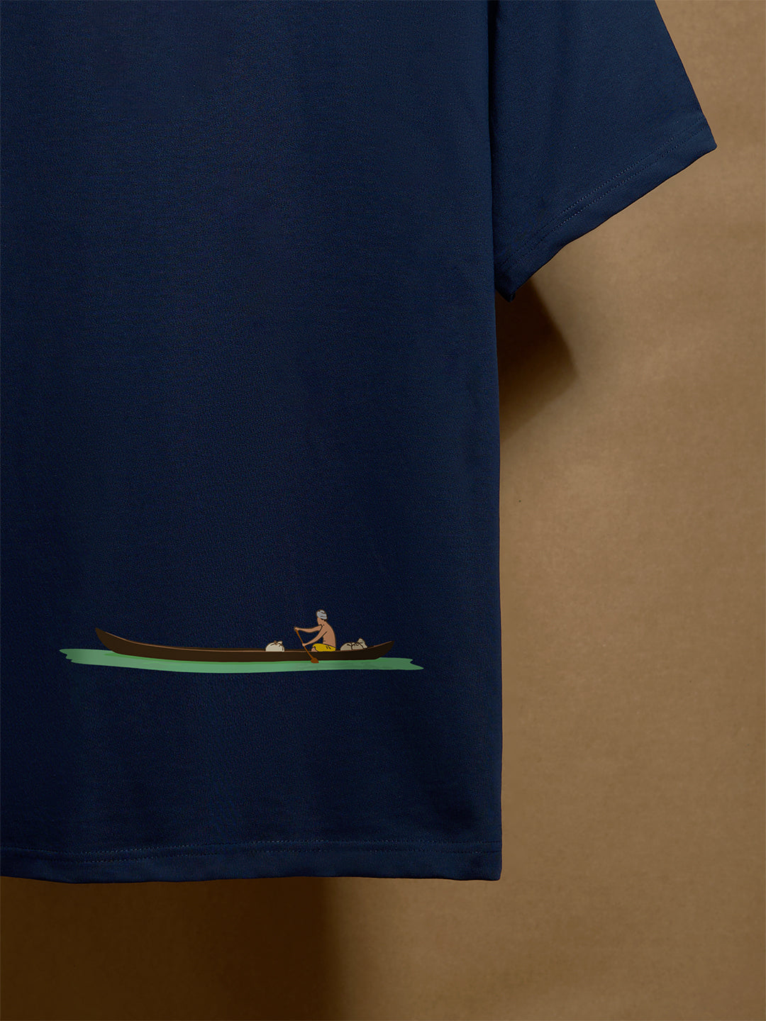 Vanji Navy Blue 100% Combed Cotton Oversized T-Shirt - Peyth