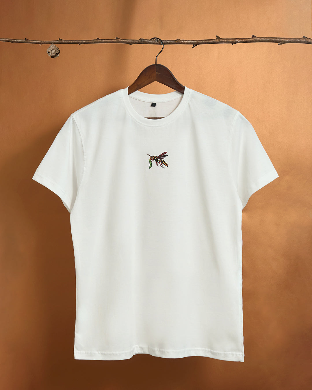 Wasp / കടന്നൽ White Regular fit T-shirt - Peyth