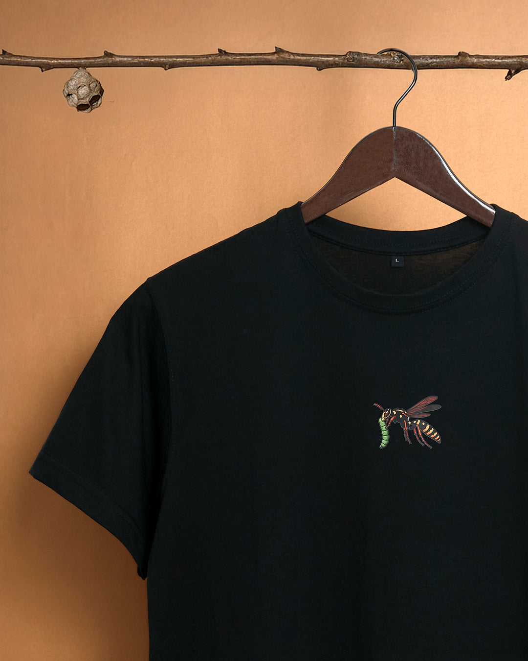Wasp / കടന്നൽ Black Regular fit T-shirt - Peyth