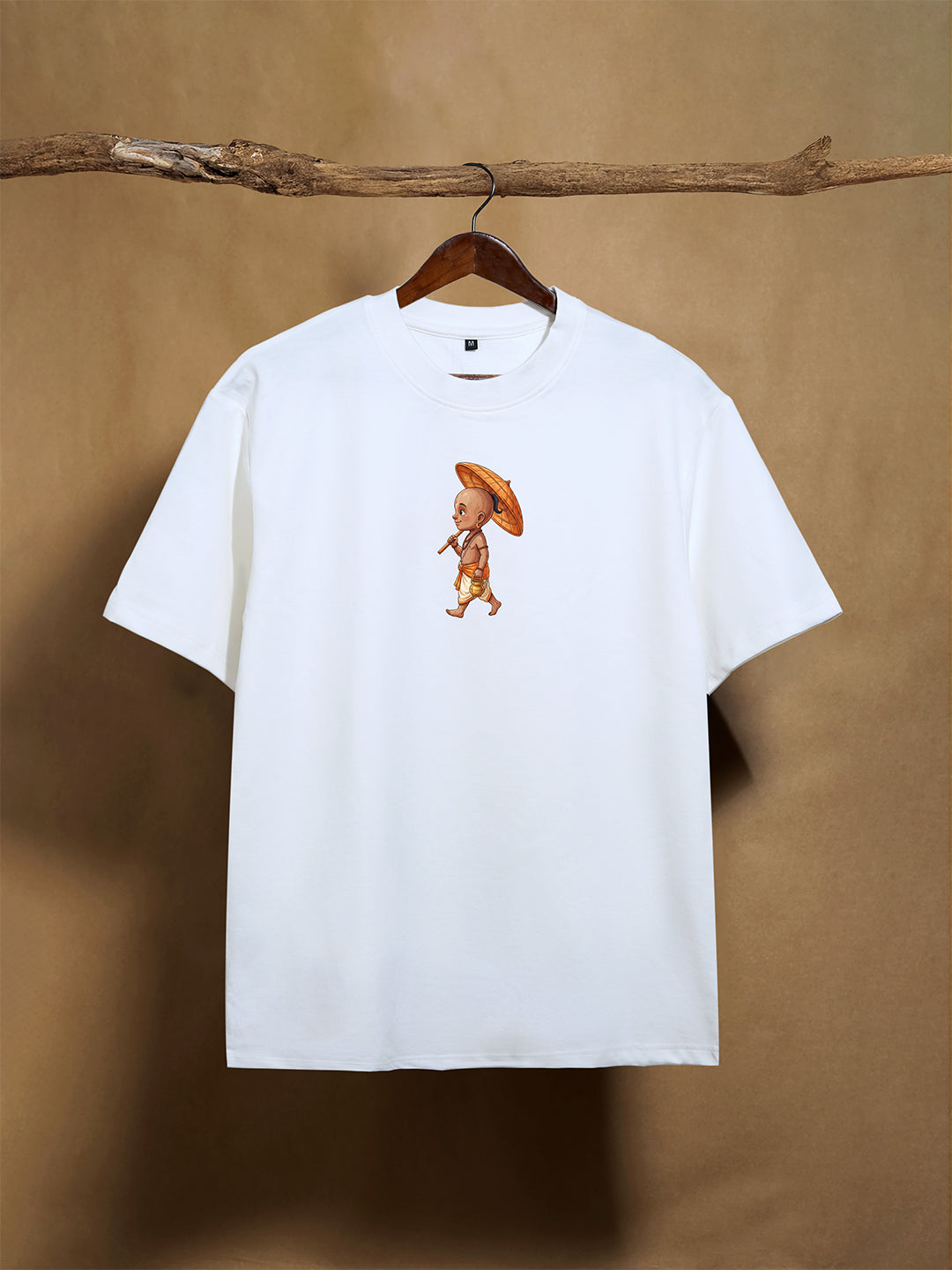 Vamanan White Unisex Oversized 240GSM T-shirt 100% Combed Cotton