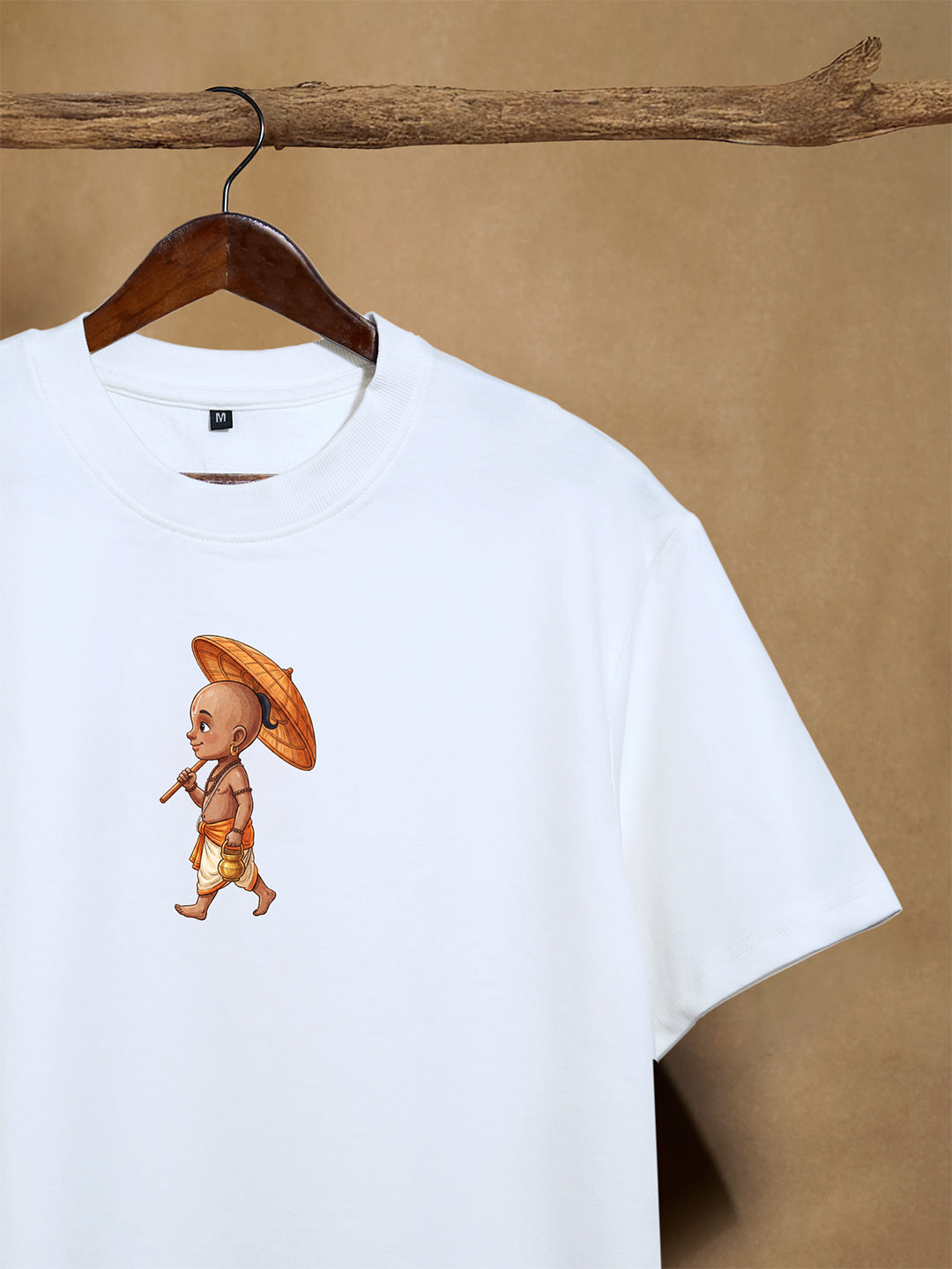 Vamanan White Unisex Oversized 240GSM T-shirt 100% Combed Cotton