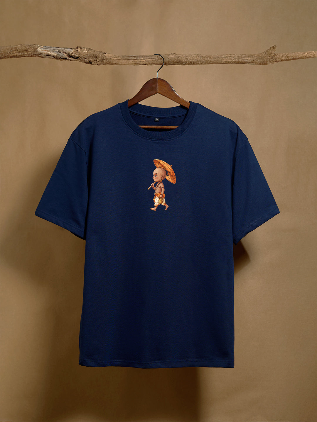Vamanan Navy Blue Unisex Oversized 240GSM T-shirt 100% Combed Cotton