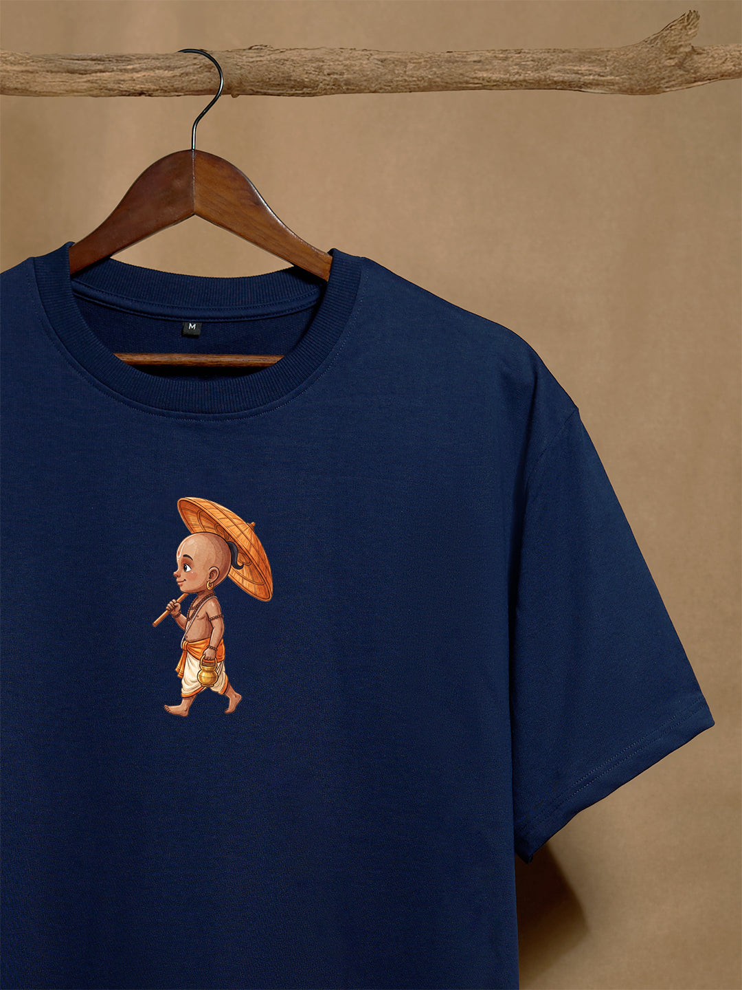 Vamanan Navy Blue Unisex Oversized 240GSM T-shirt 100% Combed Cotton